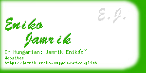 eniko jamrik business card